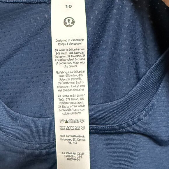 NWT Lululemon Swiftly Tech Short-Sleeve Shirt 2.0 Waist Length - Picture 5 of 5